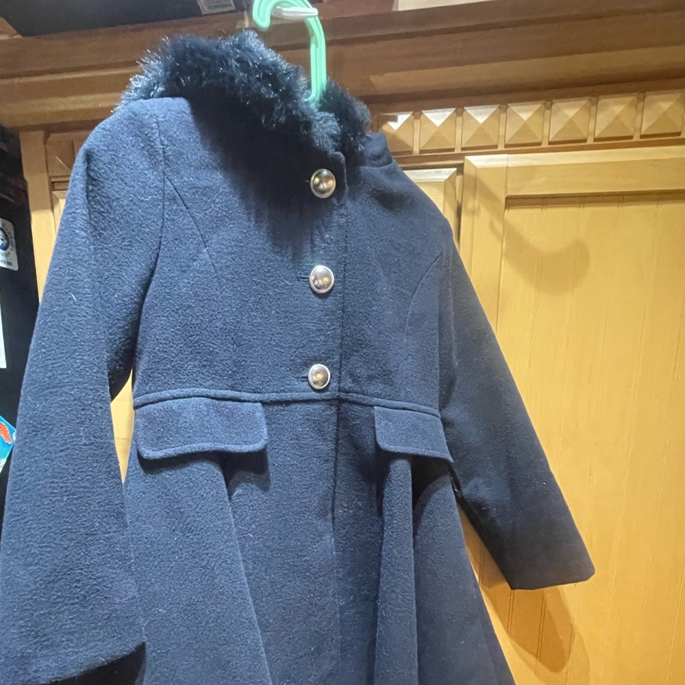 Girl Rothschild Navy Kids Cape Coat
